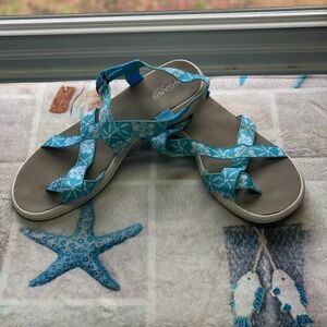 NWOT Ingaro Sport Sandals Teal & White Size 11